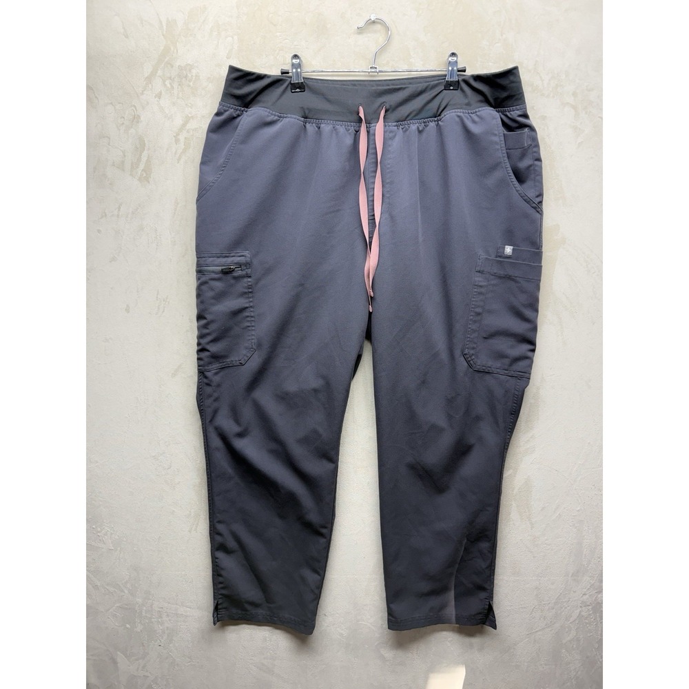 FIGS Scrub Pants Womens 3XL Yola High Waisted Waistband Cargo Pants Drawstring